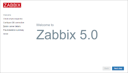 Zabbix5.0のインストール